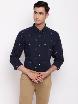 GANT - Navy Blue Printed Shirt