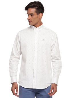 GANT - White Polka Dots Collar Neck Shirt