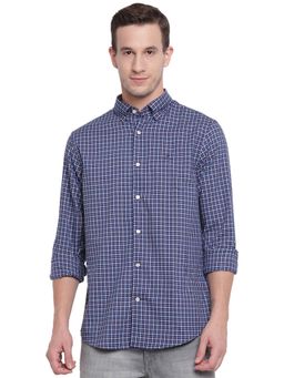 GANT - Blue Checks Collar Neck Shirt
