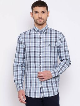 GANT - Blue Checks Collar Neck Shirt
