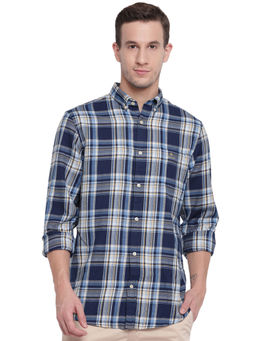 GANT - Blue Checks Collar Neck Shirt