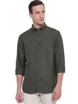 GANT - Green Plain Collar Neck Shirt