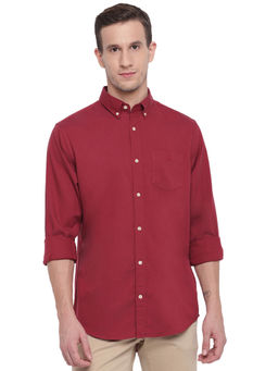 GANT - Red Plain Collar Neck Shirt