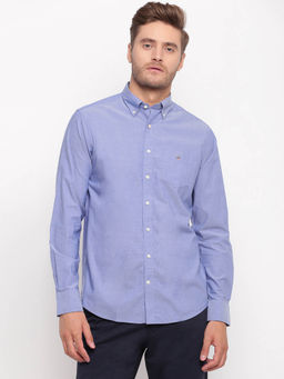GANT - Blue Solid Casual Shirt