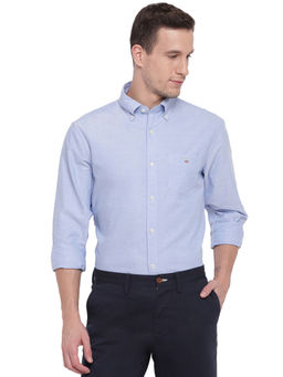 GANT - Blue Plain Collar Neck Shirt