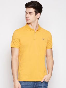 GANT - Yellow Plain Polo T-Shirt