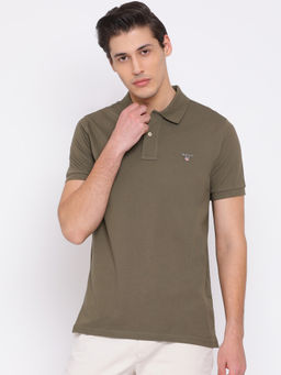 GANT - Olive Plain Polo T-Shirt