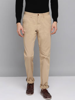 GANT - Khaki Solid Formal Trousers