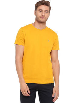 GANT - Yellow Plain Round Neck T-Shirt