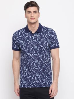 GANT - Navy Blue Printed Polo T-Shirt