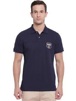 GANT - Navy Blue Plain Polo T-Shirt
