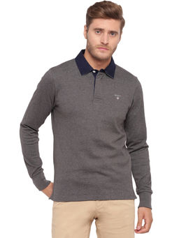 GANT - Grey Plain Polo T-Shirt