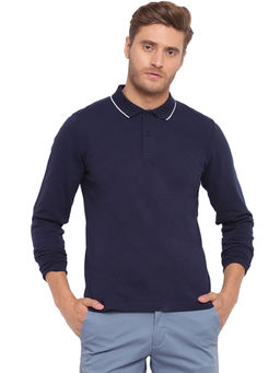 GANT - Navy Blue Plain Polo T-Shirt