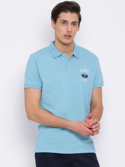 GANT - Blue Plain Polo T-Shirt