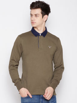 GANT - Olive Plain Polo T-Shirt