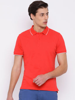 GANT - Red Plain Polo T-Shirt