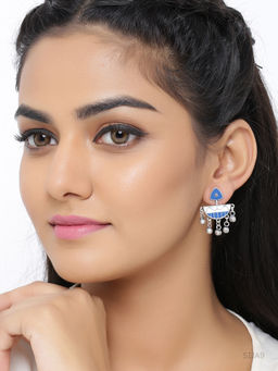 Voylla - Indigo Affair Tribal Motif Earrings