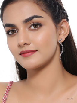 Voylla - Aztec Bar Squiggly Earrings