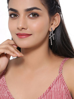 Voylla - Aztec Bar Hashtag Earrings