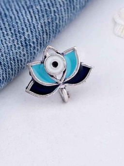 Voylla - Evil Eyes Enameled Floral Nose Pin