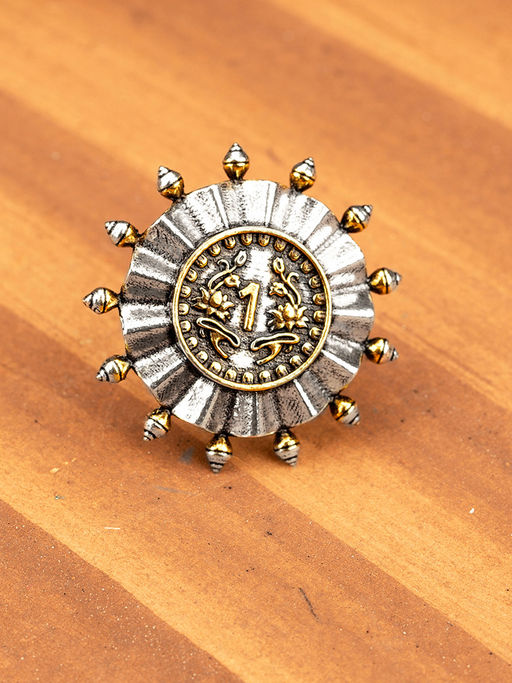 Voylla Gullak Crystal Stones Studded Statement Ring