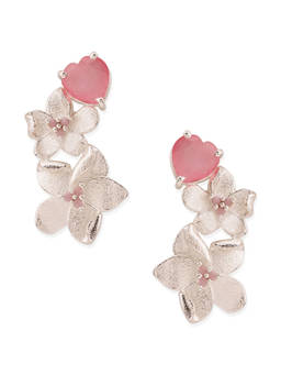 Voylla - Love Paradise Floral Heart Earrings