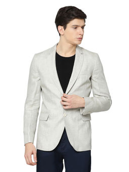 GANT - White Solid Blazer