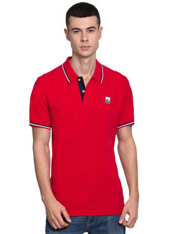 GANT - Red Solid Polo T-Shirt