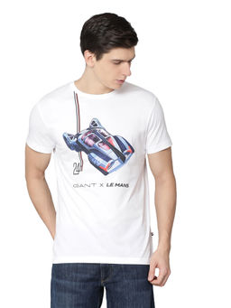 GANT - White Printed T-Shirt