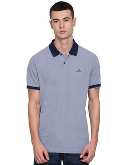GANT - Blue Solid Polo T-Shirt