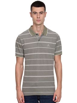 GANT - Olive Stripes Polo T-Shirt