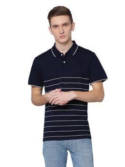 GANT - Navy Blue Stripes Polo T-Shirt