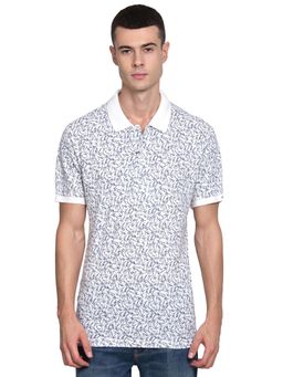 GANT - White Printed Polo T-Shirt