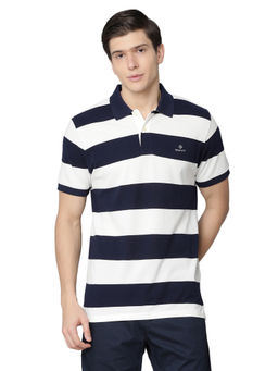 GANT - White Stripes Printed T-Shirt