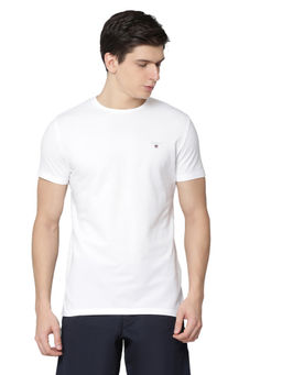 GANT - White Solid T-Shirt