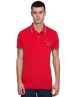 GANT - Red Solid Polo T-Shirt