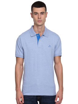 GANT - Blue Solid Polo T-Shirt