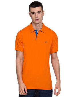 GANT - Orange Solid Polo T-Shirt