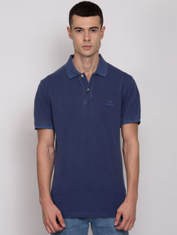 GANT - Blue Plain Polo T-Shirt