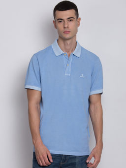GANT - Blue Plain Polo T-Shirt