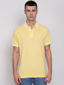 GANT - Yellow Plain Polo T-Shirt