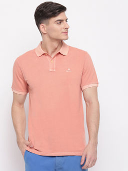 GANT - Peach Plain Polo T-Shirt