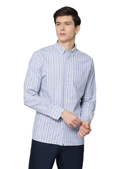 GANT - Blue Stripes Printed Casual Shirt