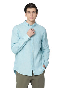 GANT - Blue Solid Casual Shirt