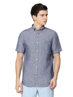 GANT - Blue Solid Casual Shirt