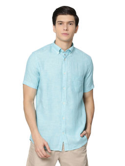 GANT - Blue Solid Casual Shirt