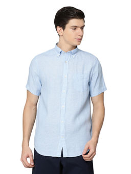 GANT - Blue Solid Casual Shirt