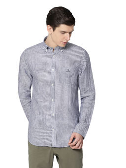 GANT - Blue Stripes Printed Casual Shirt
