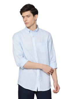 GANT - Blue Stripes Printed Casual Shirt