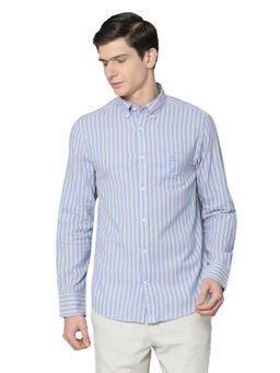 GANT - Blue Stripes Printed Casual Shirt